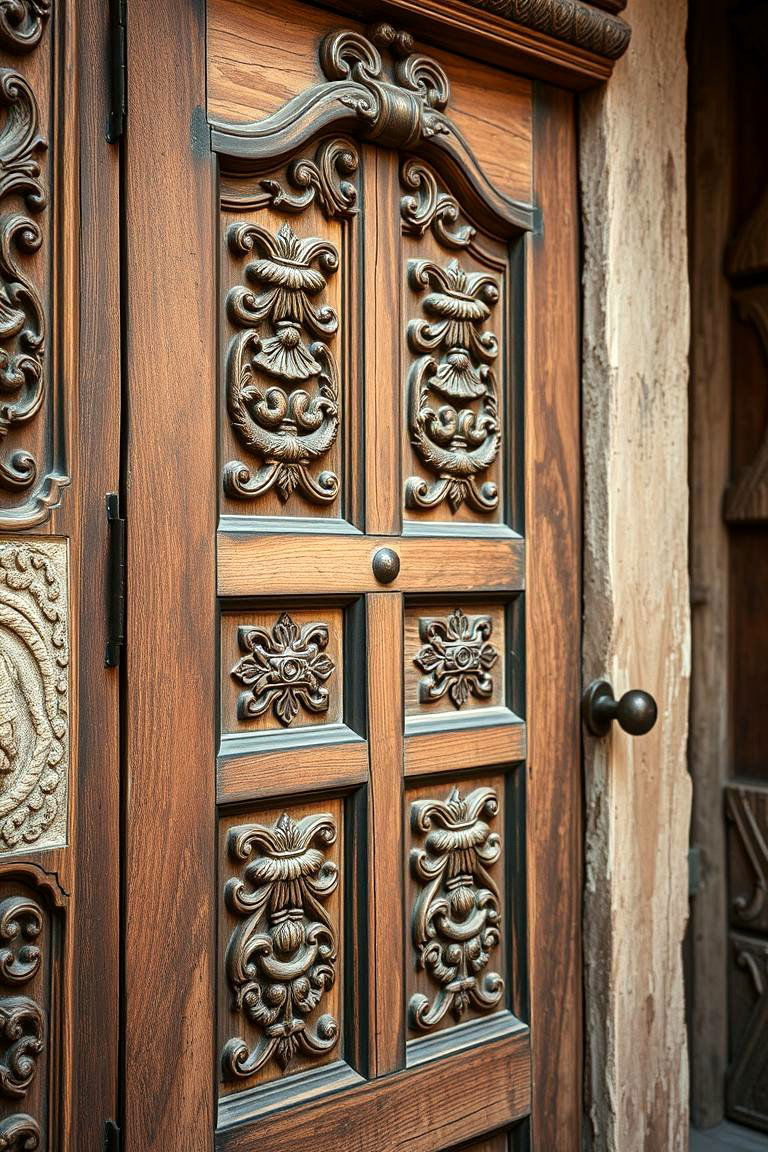 Artisanal Handcrafted Door - 24 Rustic Front Door Ideas