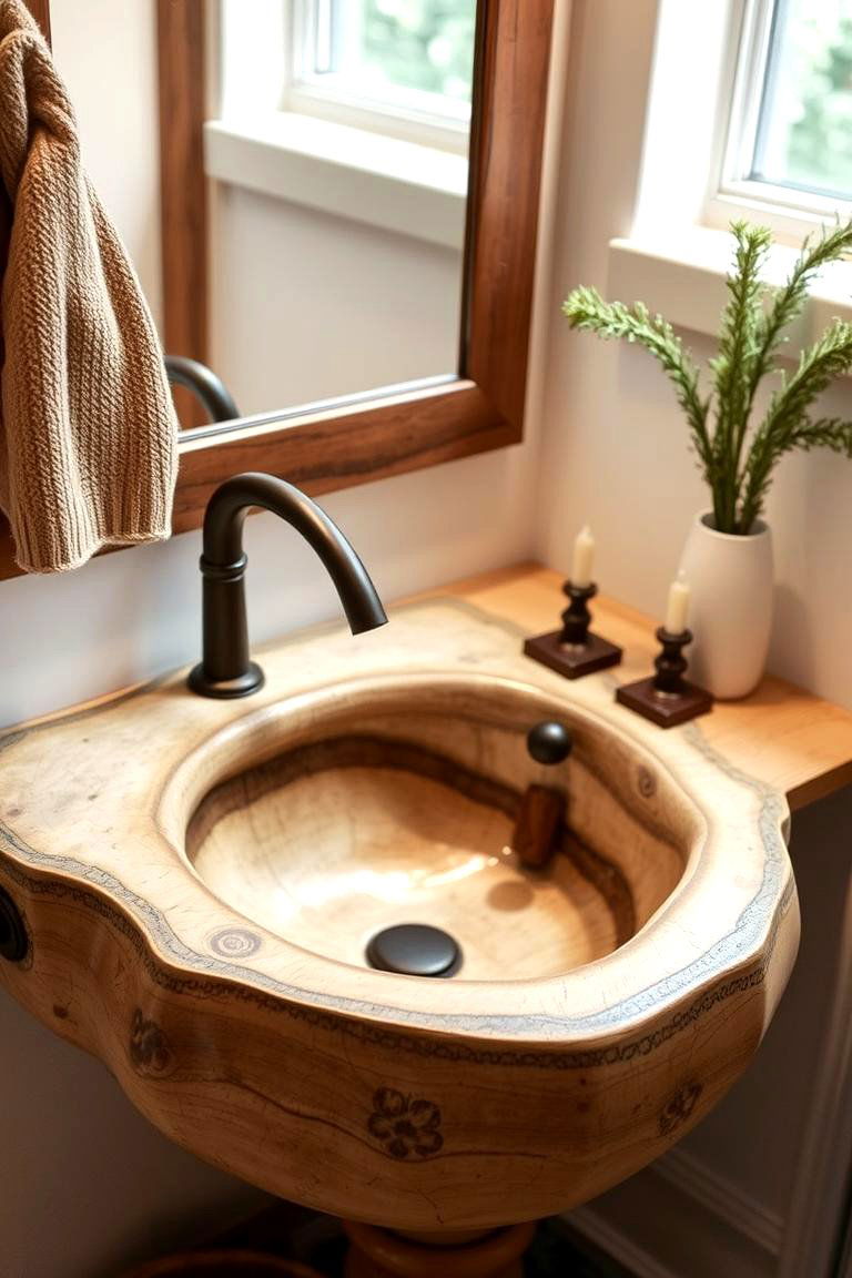 Artisanal Handcrafted Sink - 24 Small Bathroom Sink Ideas