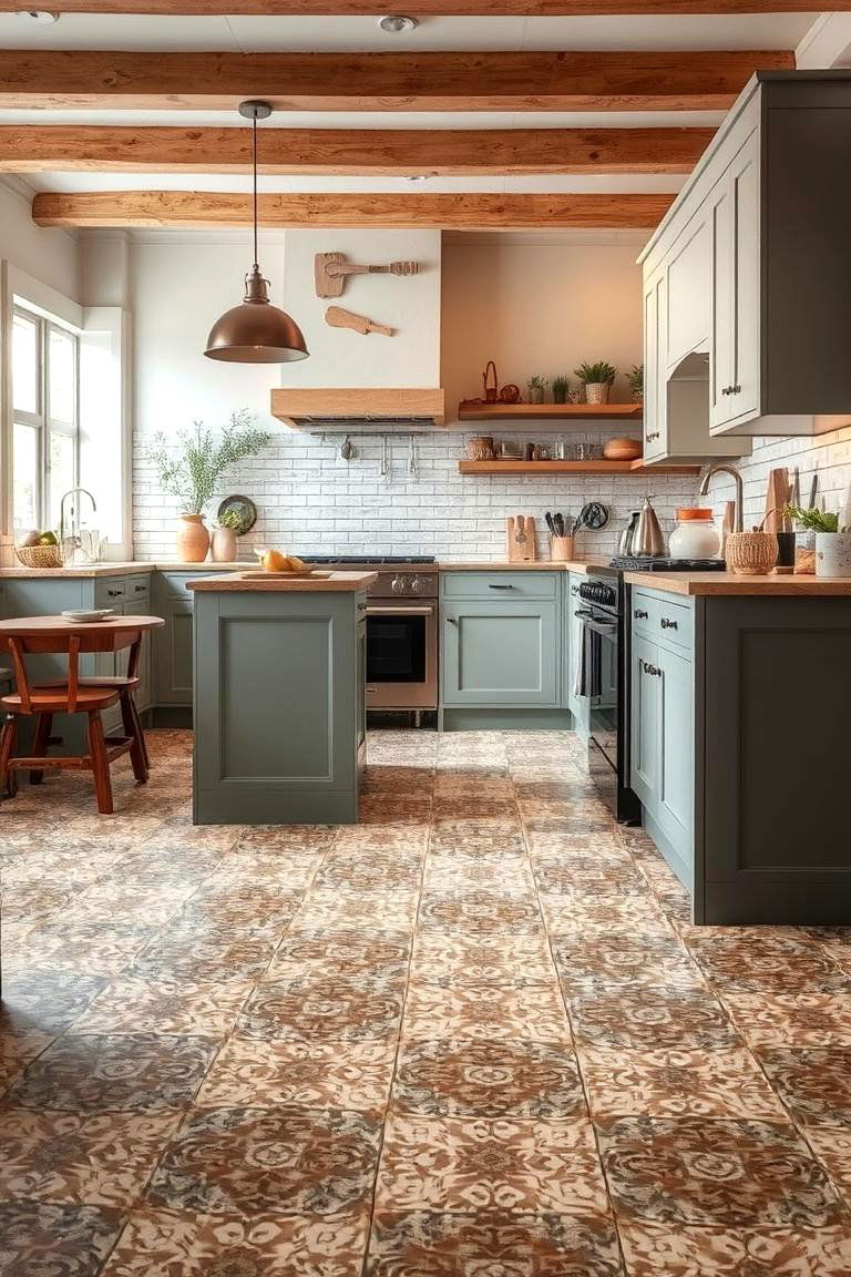 Artisanal Handcrafted Style - 24 Linoleum Kitchen Flooring Ideas