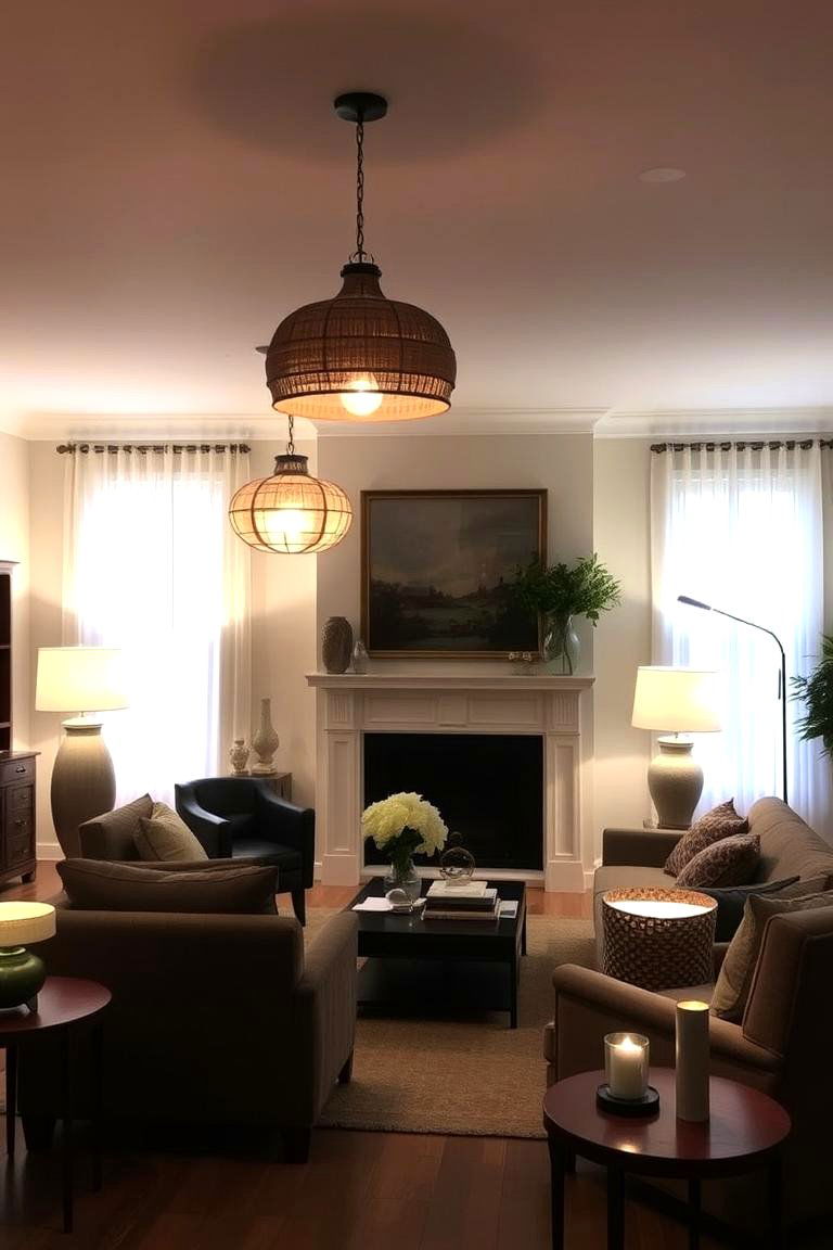 Artisanal Lighting Fixtures - 24 Boho Living Room Ideas