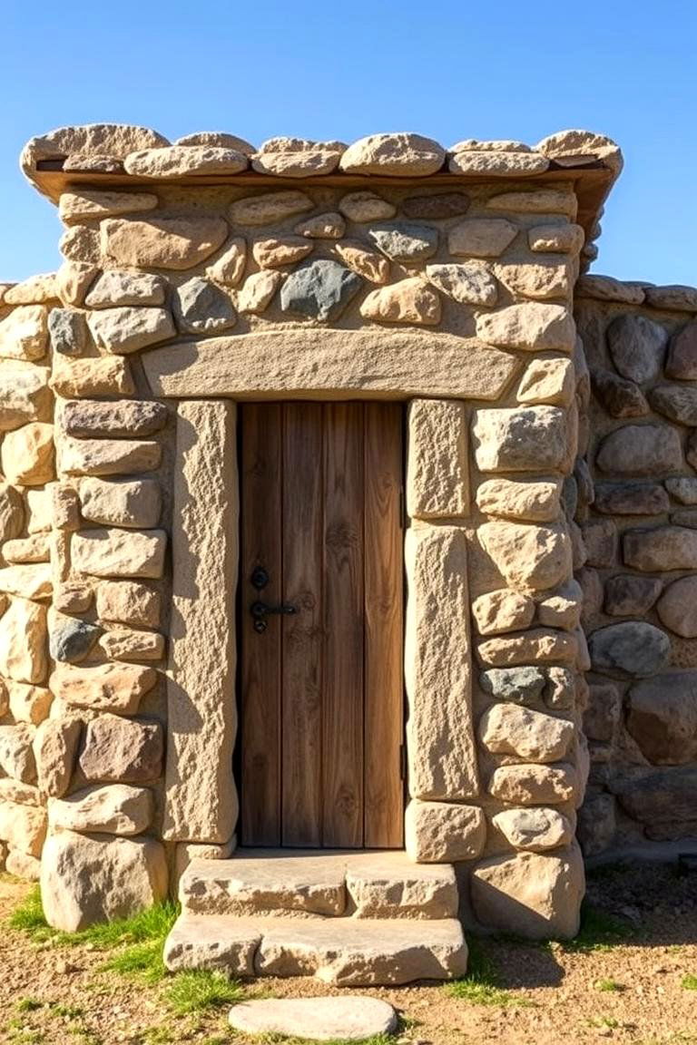 Artisanal Stone Outhouse - 24 Outhouse Design Ideas