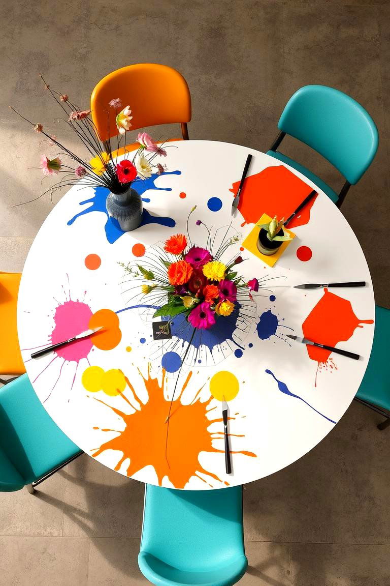 Artistic Abstract Arrangements - 24 Round Table Decor Ideas