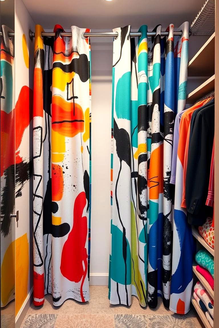 Artistic Abstract Patterns - 24 closet curtain ideas