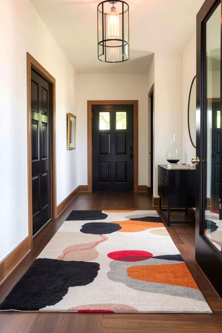 Artistic Abstract Rug - 24 Entryway Rug Ideas