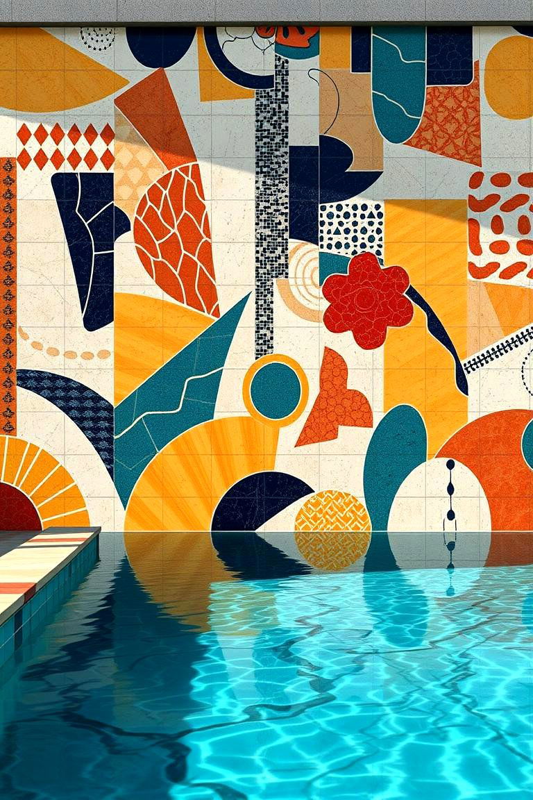 Artistic Abstract Tiles - 24 Pool Tile Ideas