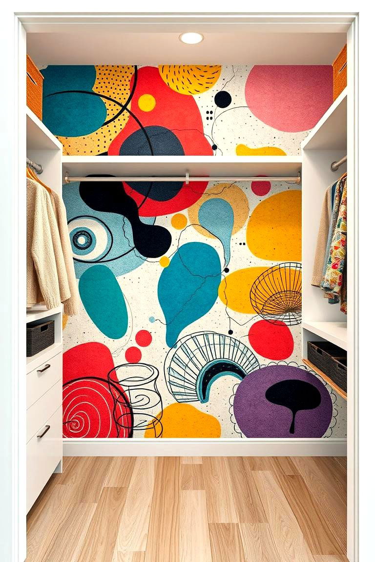 Artistic Abstracts - 24 Closet Wallpaper Ideas