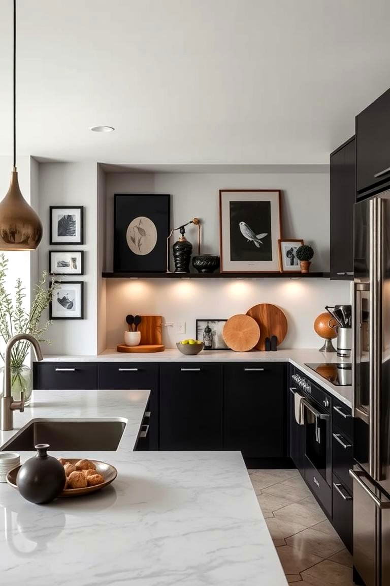 Artistic Accents - 24 black and beige kitchen ideas