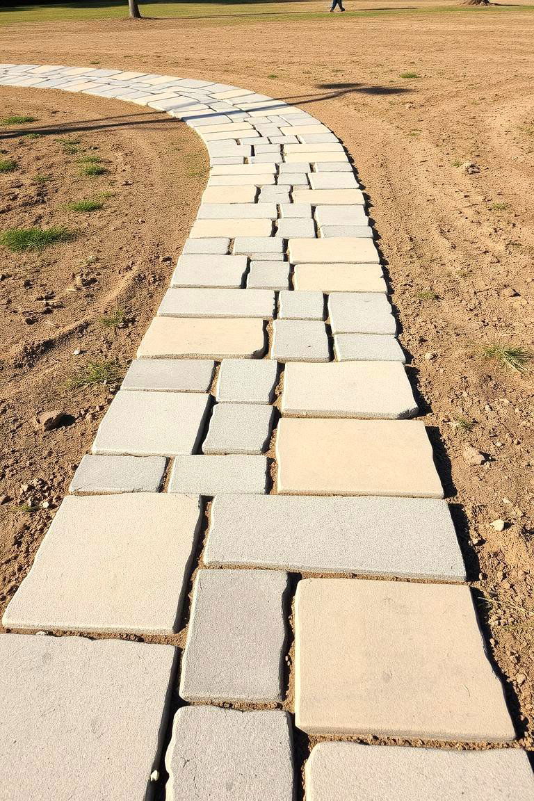 Artistic Asymmetry - 24 Concrete Paver Walkway Ideas