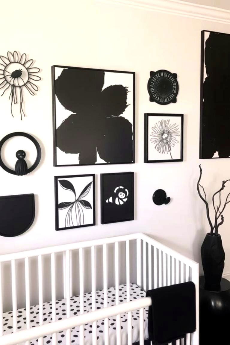 Artistic Black Decor - 24 Black Nursery Ideas