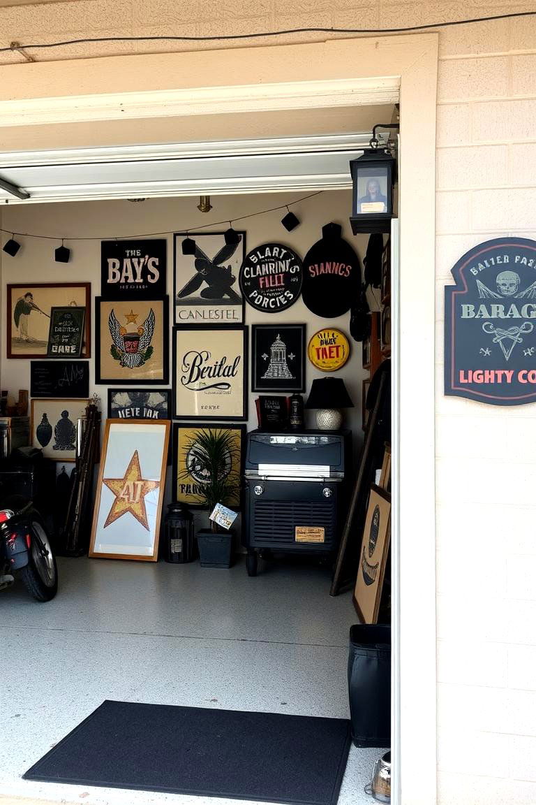 Artistic Black Themed Decor Accents - 24 Black Garage Ideas