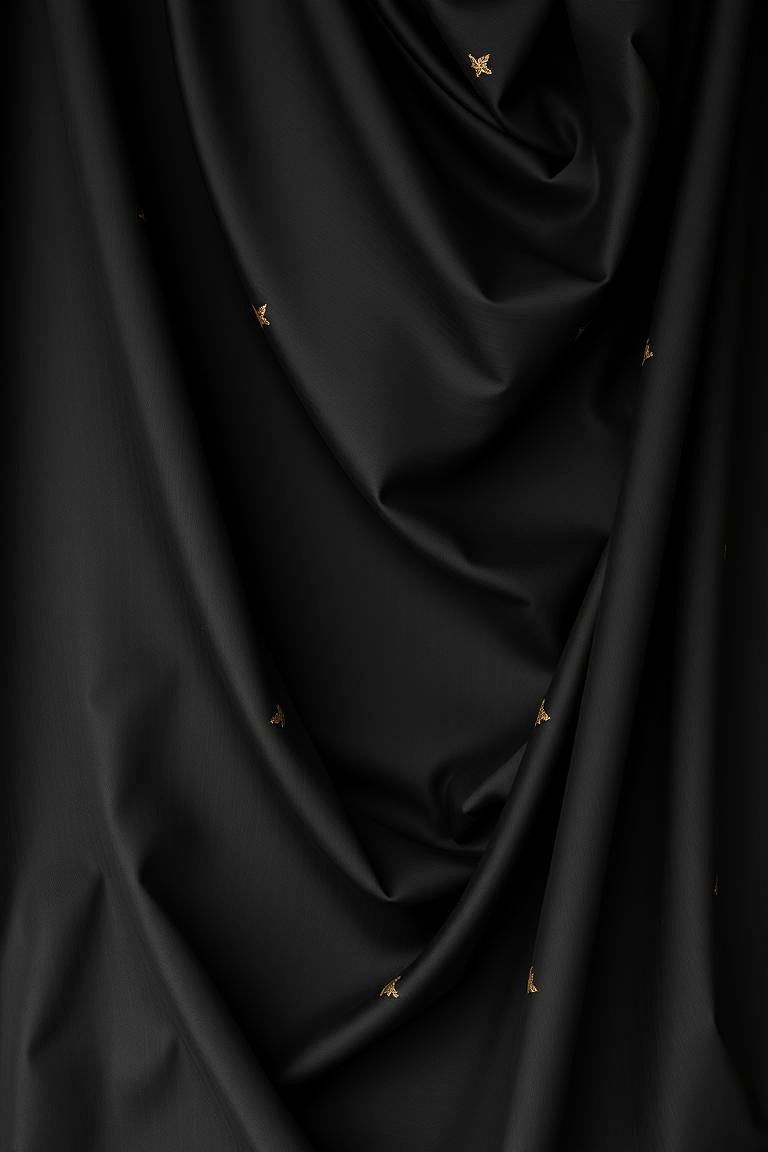 Artistic Black and Gold Fabric Drapery - 24 Black and Gold Centerpiece Ideas