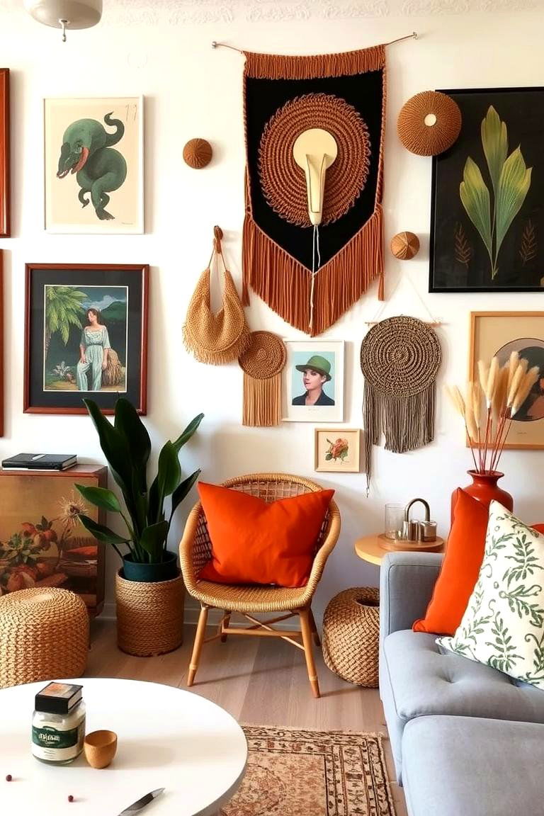 Artistic Boho Elements with Burnt Orange Touches - 24 Boho Burnt Orange Bedroom Ideas
