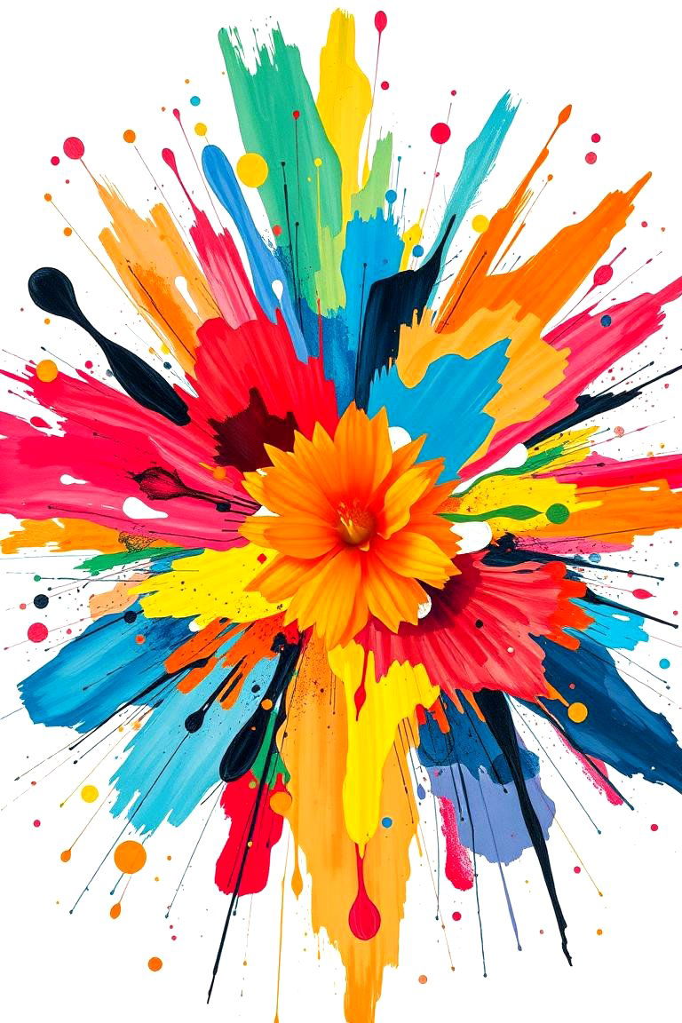 Artistic Brushstroke Centerpiece - 24 Graduation Centerpiece Ideas