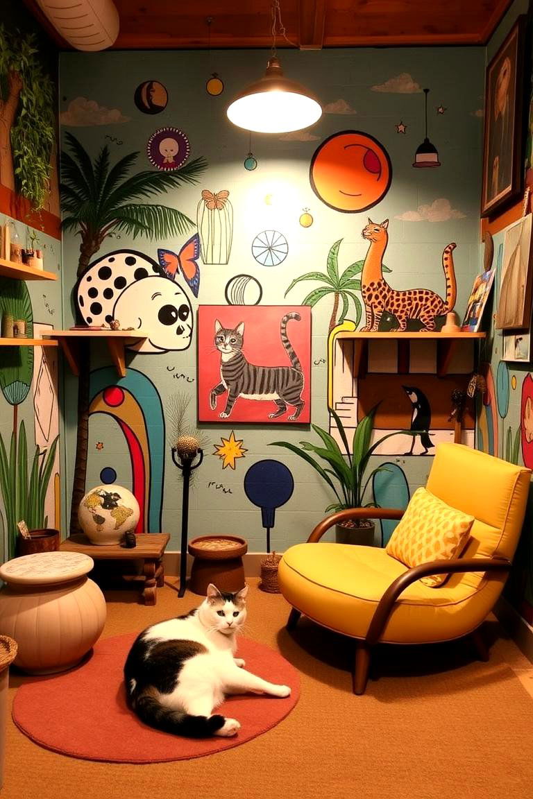 Artistic Cat Haven - 24 Cat Room Ideas