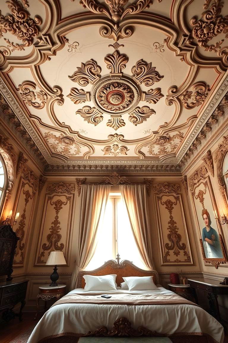 Artistic Ceiling Designs - 24 Victorian Bedroom Ideas