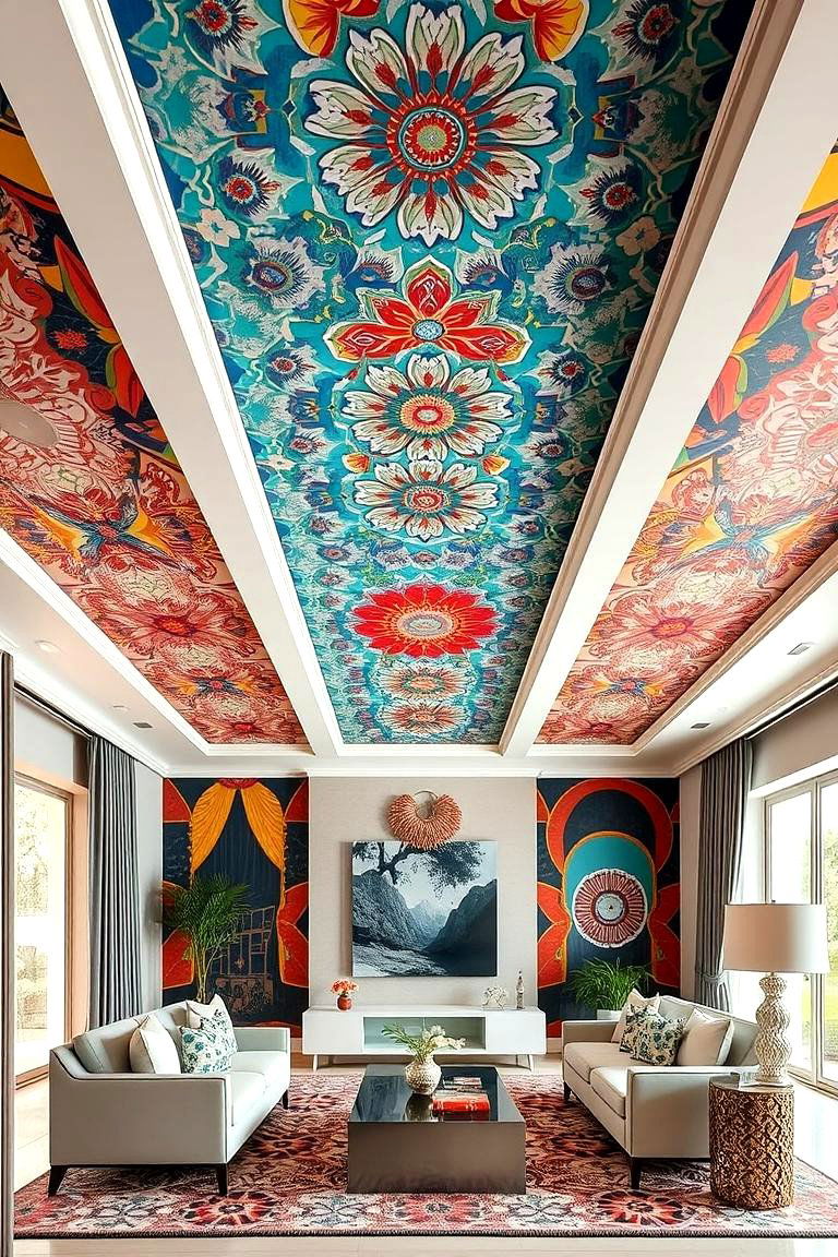 Artistic Ceiling Installations - 24 Maximalist Living Room Design Ideas