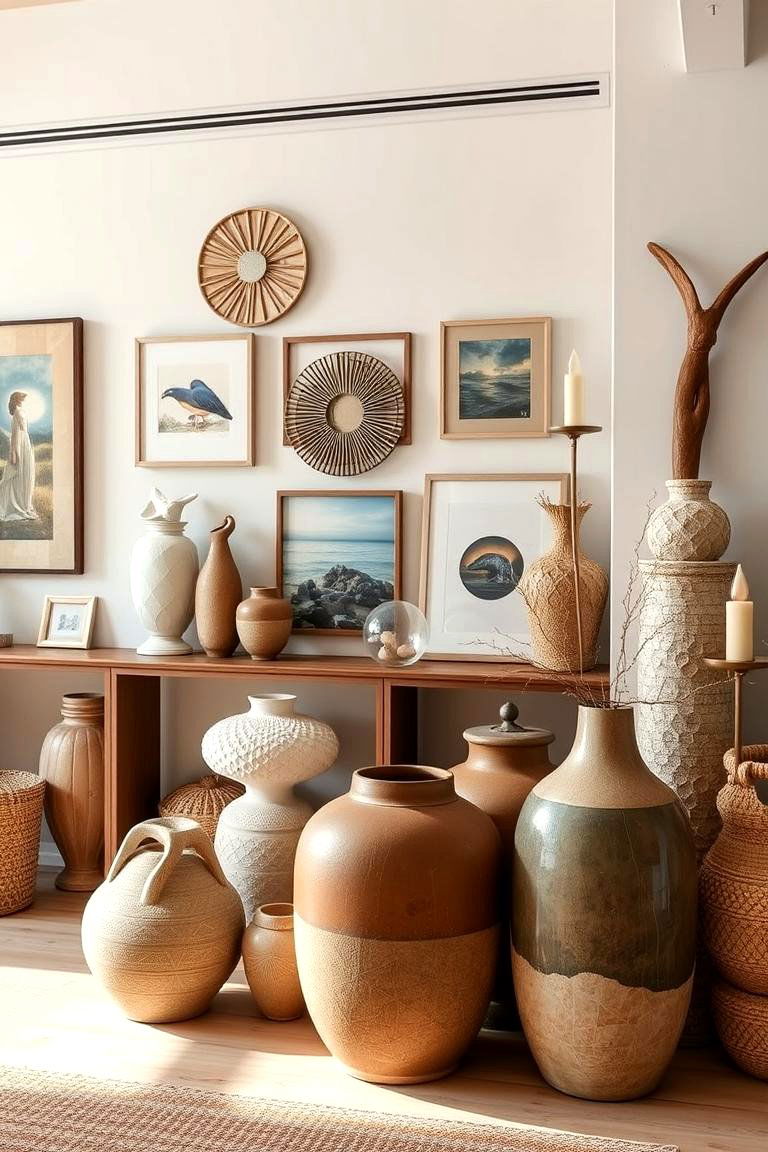 Artistic Coastal Collectibles - 24 Coastal Living Room Ideas