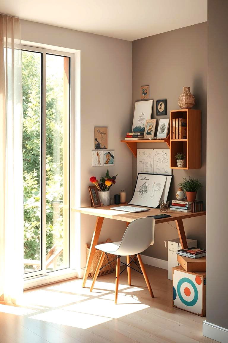 Artistic Creative Nook - 24 Desk in Front of Window Ideas