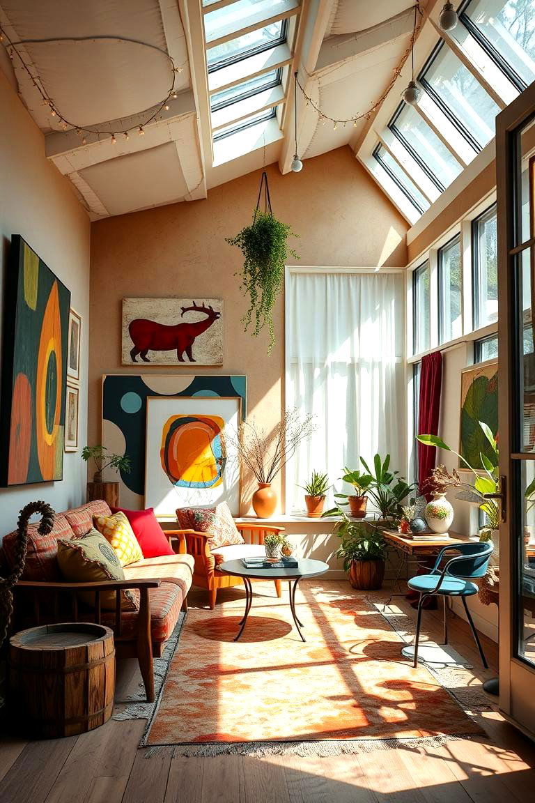 Artistic Creative Sunroom - 24 Sunroom Ideas