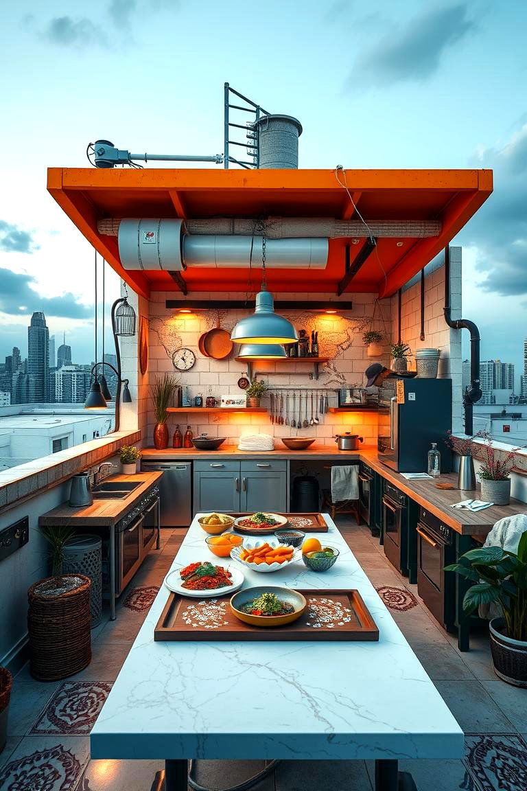Artistic Culinary Studio - 24 Rooftop Kitchen Ideas