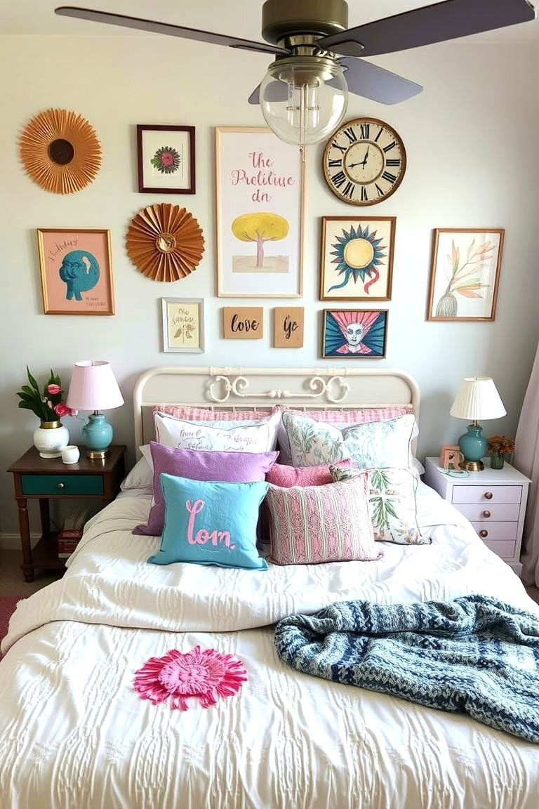 Artistic DIY Touches - 24 Colorful Bedroom Ideas