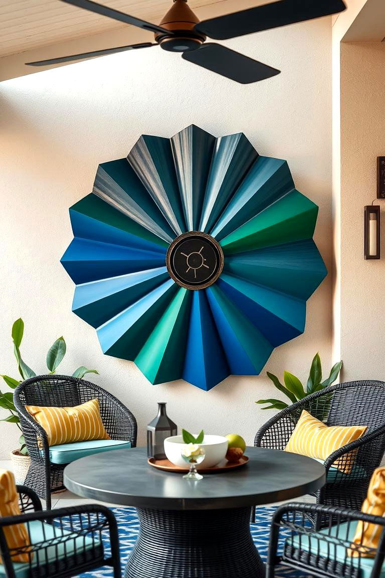 Artistic Designer Fan - 24 Patio Fan Ideas