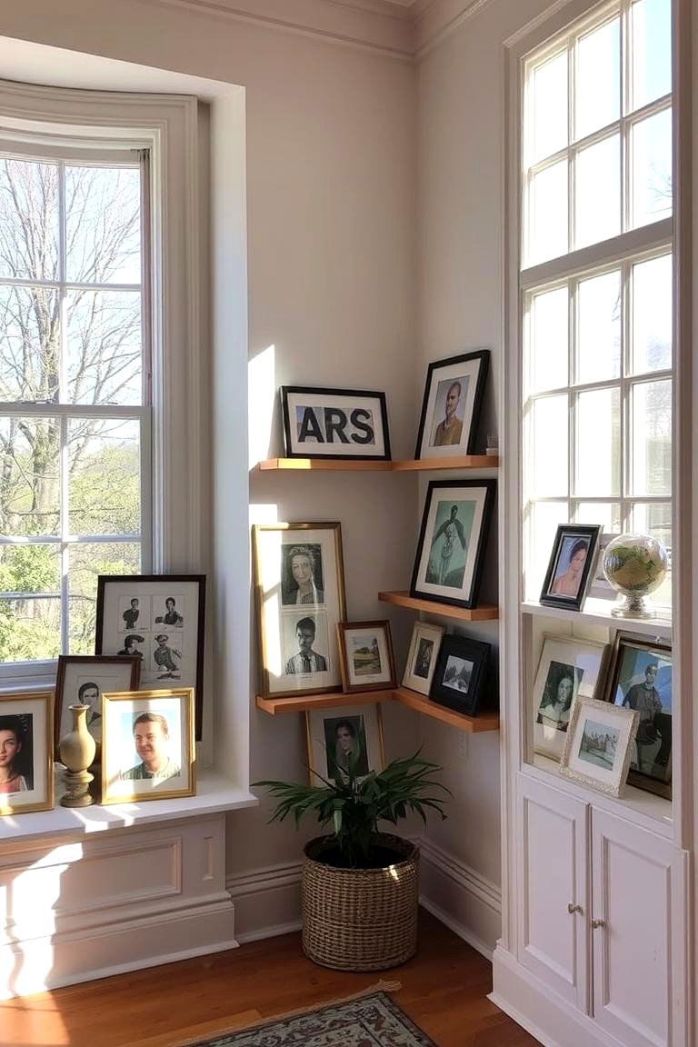 Artistic Display Corner - 24 Kitchen Bay Window Ideas