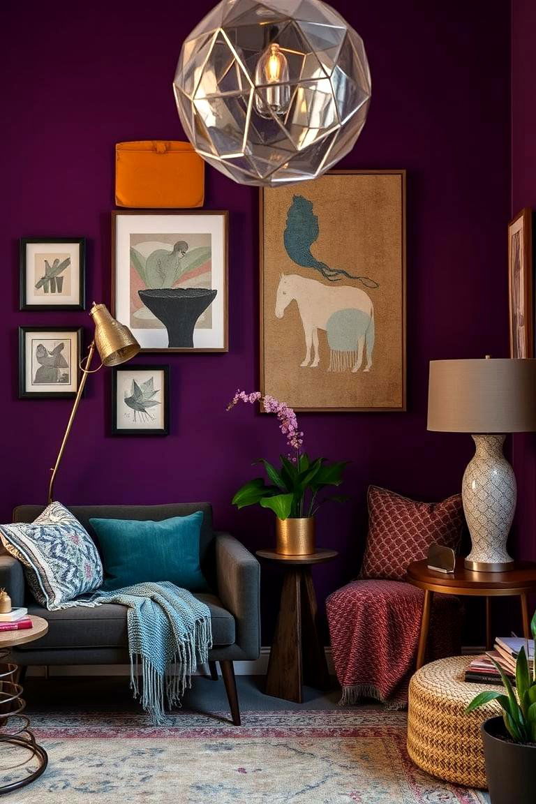 Artistic Expression Haven - 24 Dark Purple Bedroom Ideas