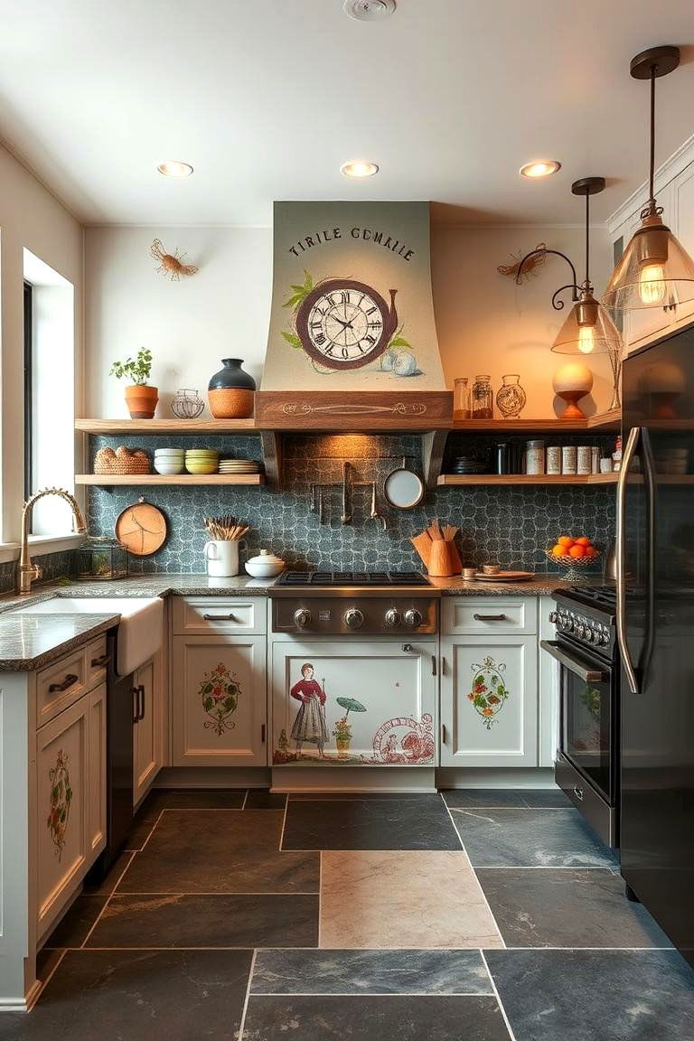 Artistic Expression Kitchen - 24 Kitchens With Slate Floors
