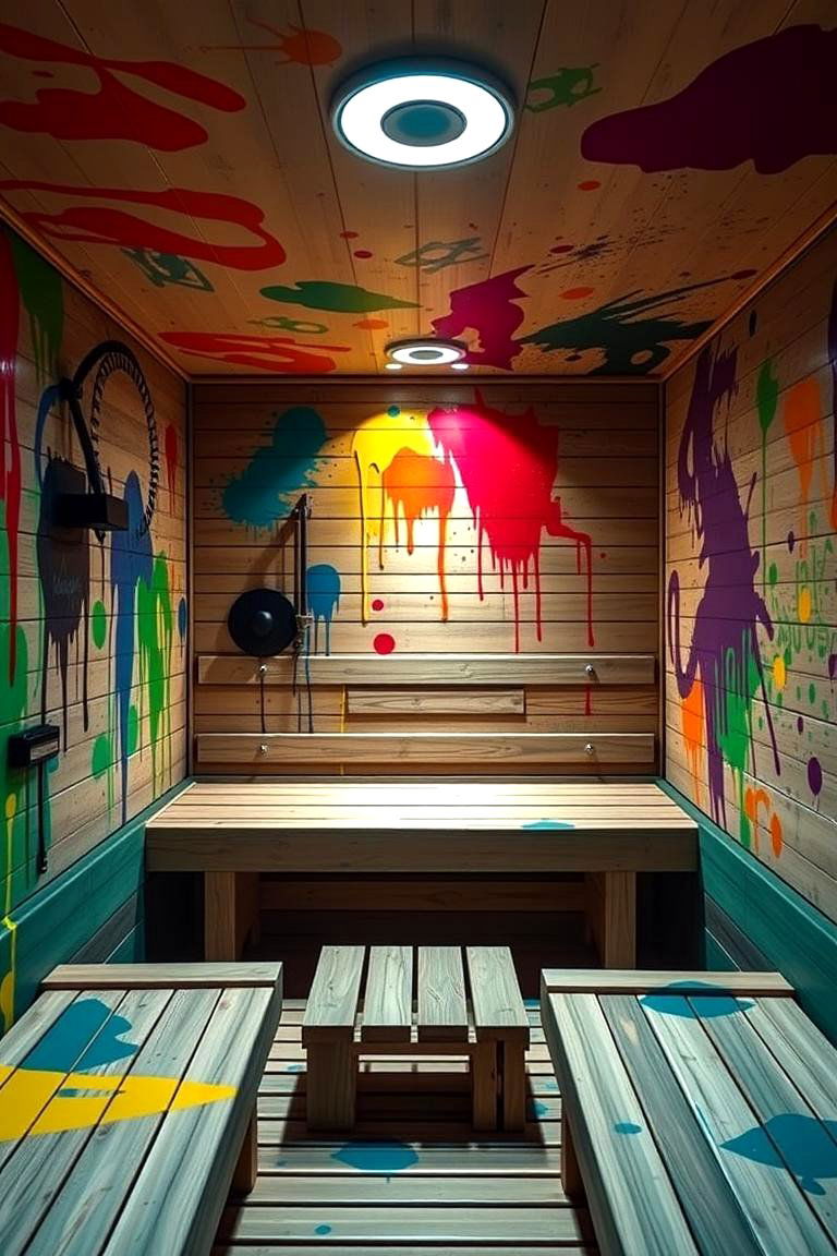 Artistic Expression Sauna - 24 Sauna Room Design Ideas