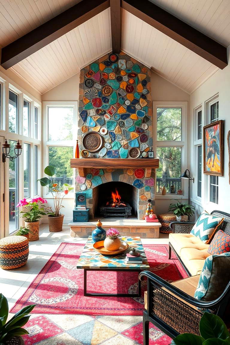 Artistic Expression Sunroom - 24 Sunroom With Fireplace Ideas
