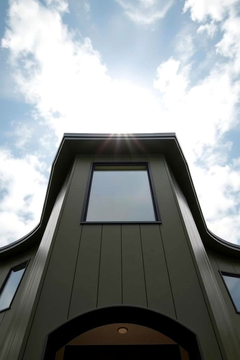 Artistic Expression in Architecture - 24 Dark Olive Green House With Black Trim
