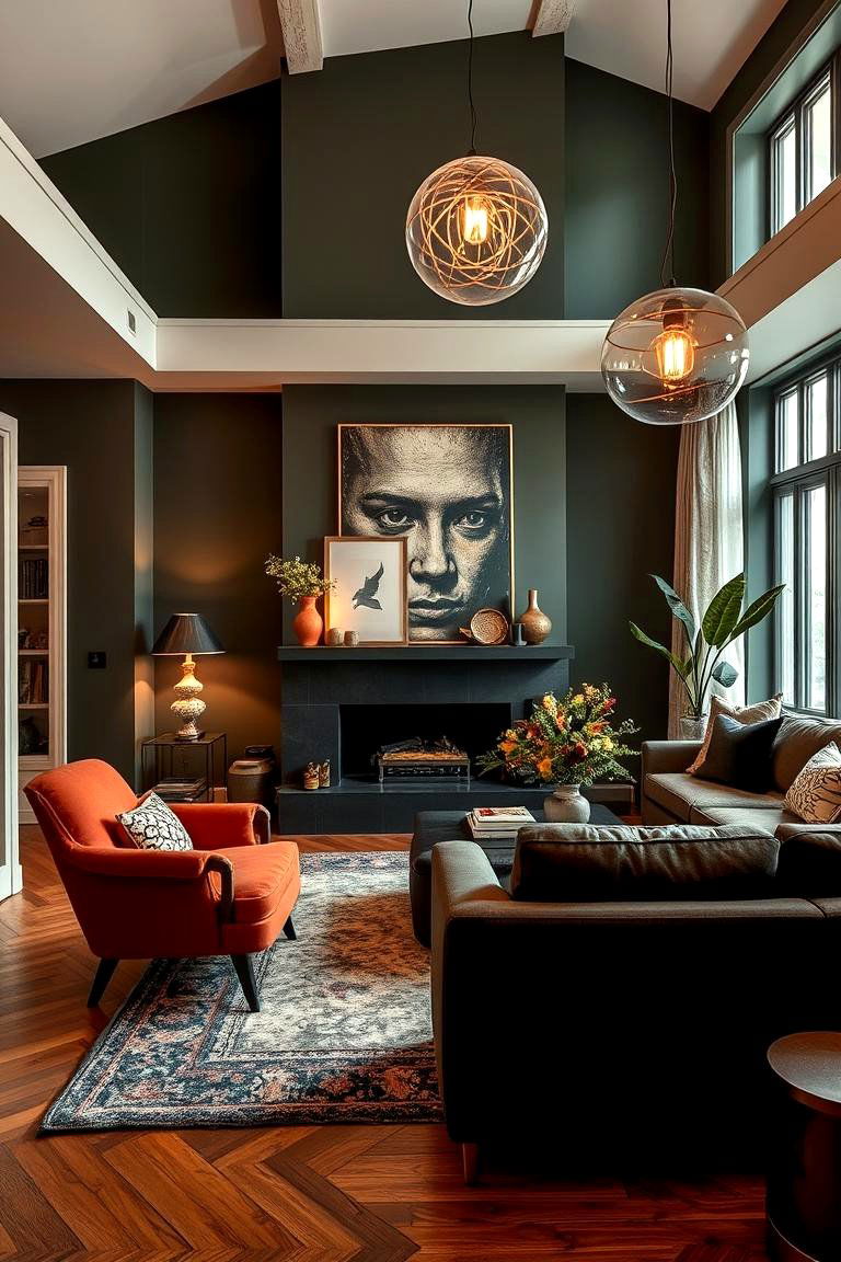 Artistic Expression in Dark Olive Design - 24 Dark Olive Green House Designs