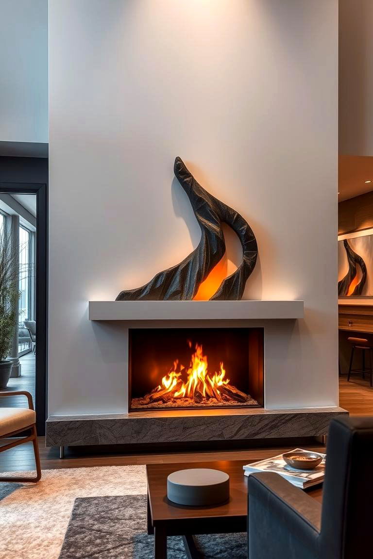 Artistic Fire Feature Gas Fireplace - 24 Corner Gas Fireplace Ideas