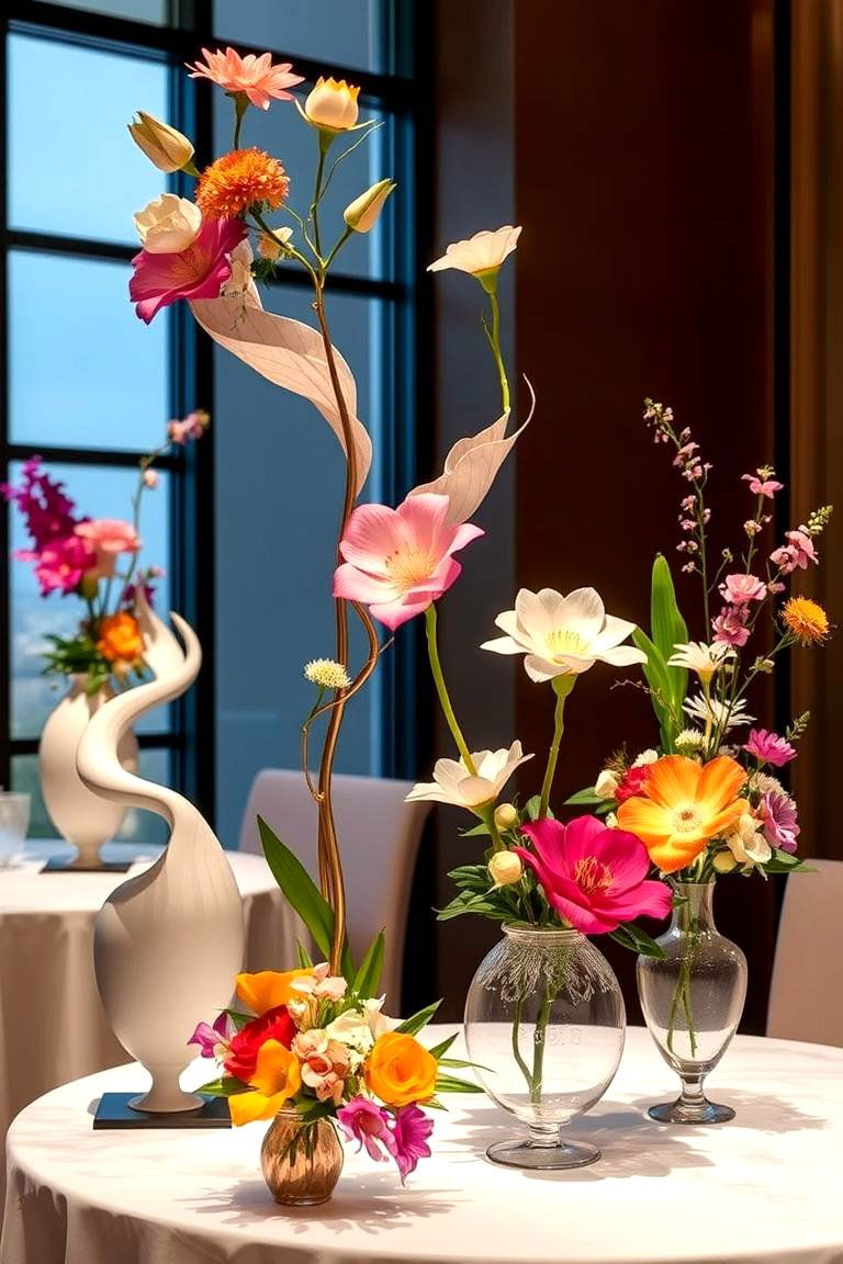 Artistic Floral Sculptures - 24 Wedding Centerpiece Ideas