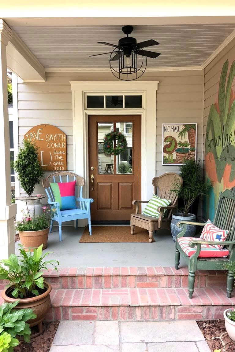 Artistic Front Porch Design - 24 Modern Front Porch Ideas