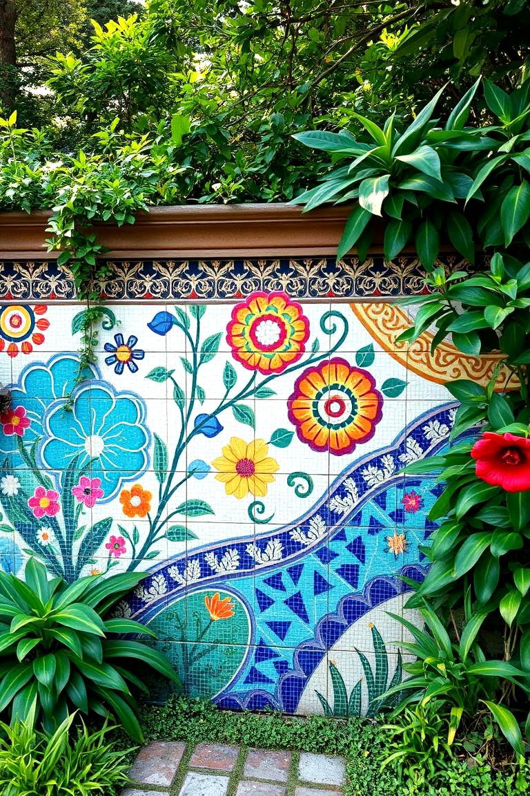 Artistic Garden Mural Wall - 24 Secret Garden Ideas