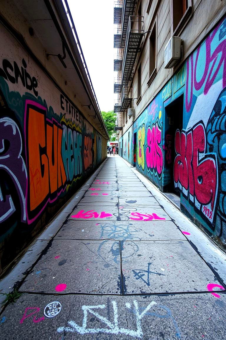 Artistic Graffiti Murals - 24 Concrete Walkway Painting Ideas