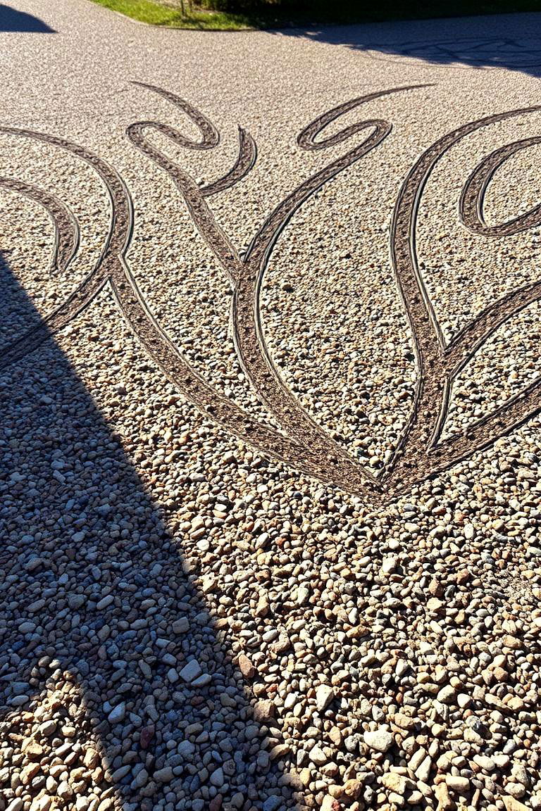 Artistic Gravel Driveway - 24 Gravel Driveway Ideas