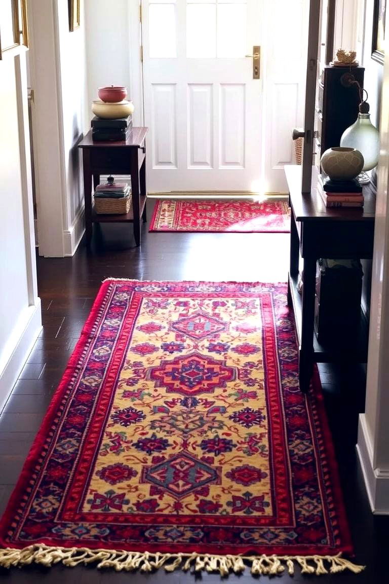 Artistic Handwoven Rug - 24 Entryway Rug Ideas
