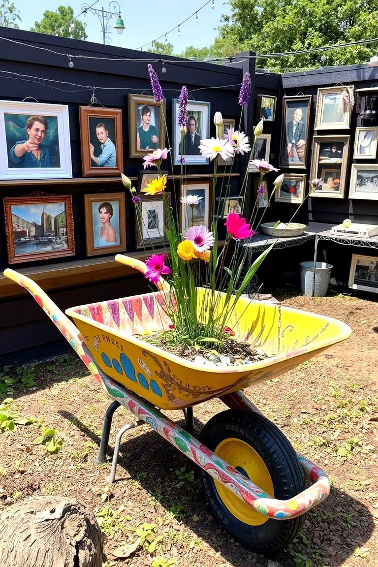 Artistic Installation Centerpiece - 24 Old Wheelbarrow Ideas