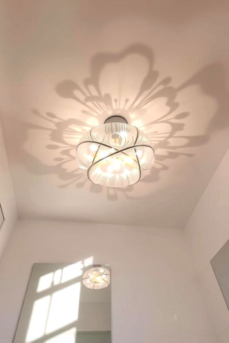 Artistic Light Fixtures for a Creative Flair - 24 Bathroom Ceiling Lighting Ideas