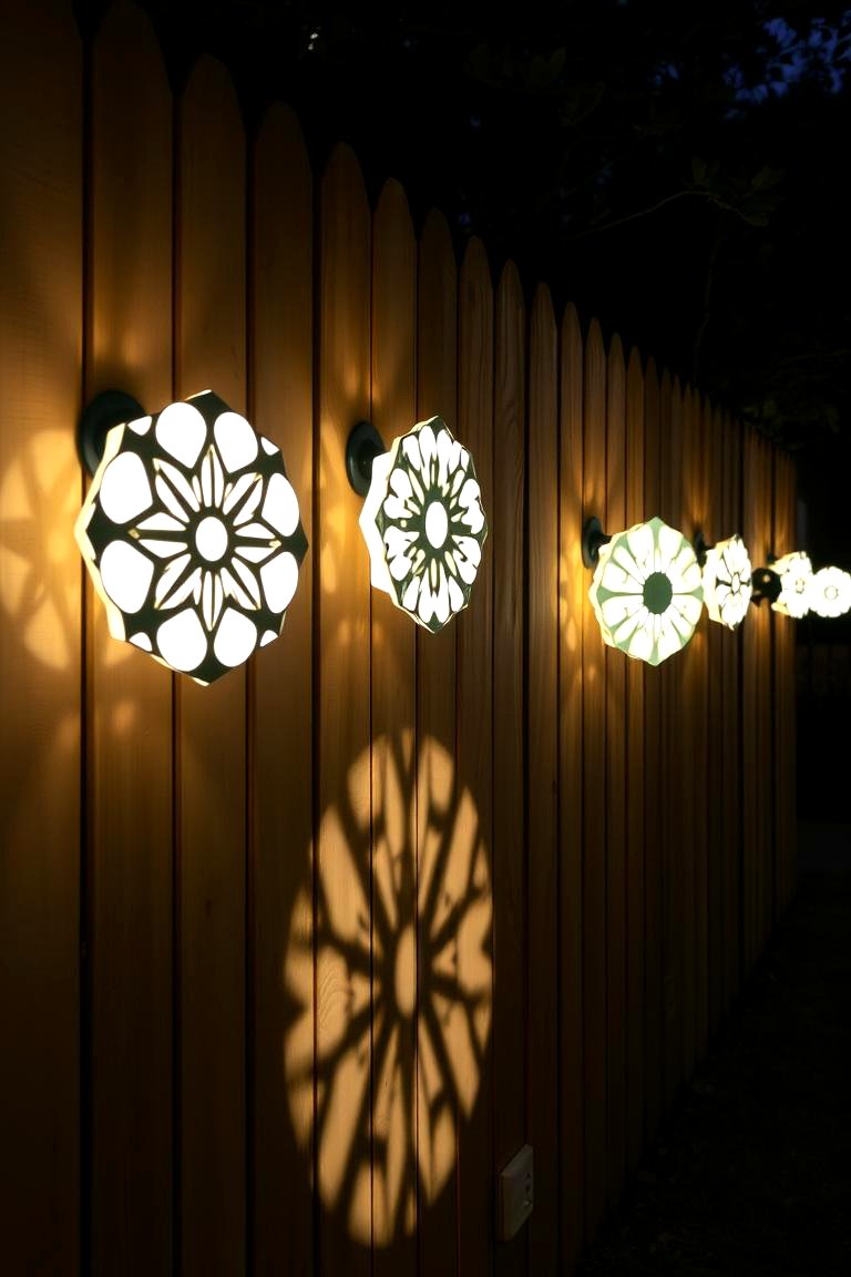 Artistic Light Fixtures - 24 Fence Lighting Ideas