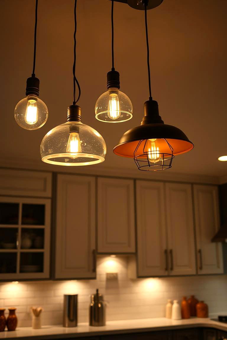 Artistic Lighting Fixtures - 24 Townhouse Kitchen Ideas
