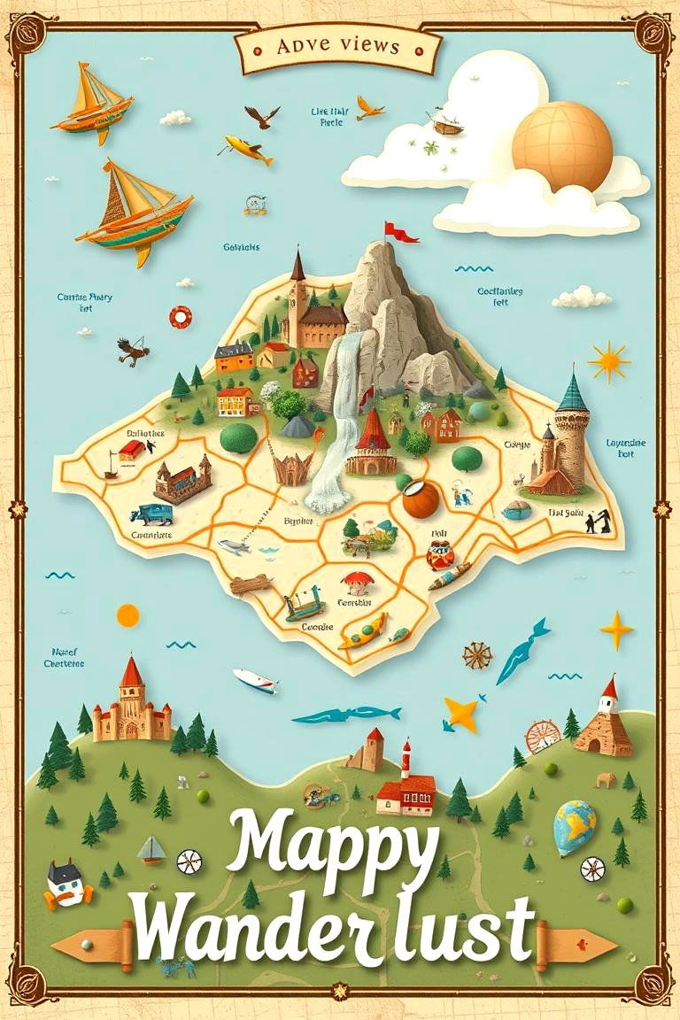 Artistic Map Designs - 24 Large Wall Art Ideas