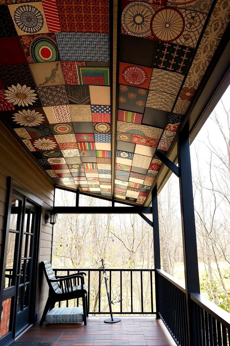 Artistic Metal Mosaic - 24 Metal Roof Porch Design Ideas