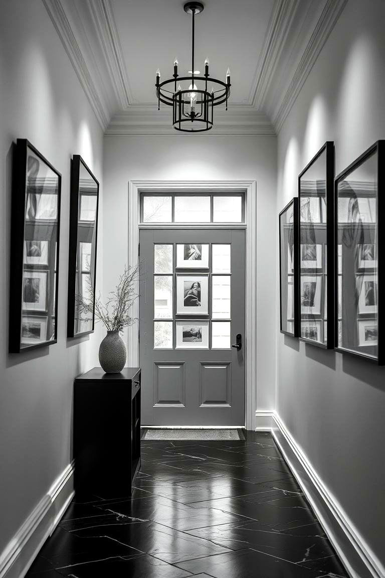 Artistic Monochrome Gallery - 24 Black and White Entryway Design Ideas