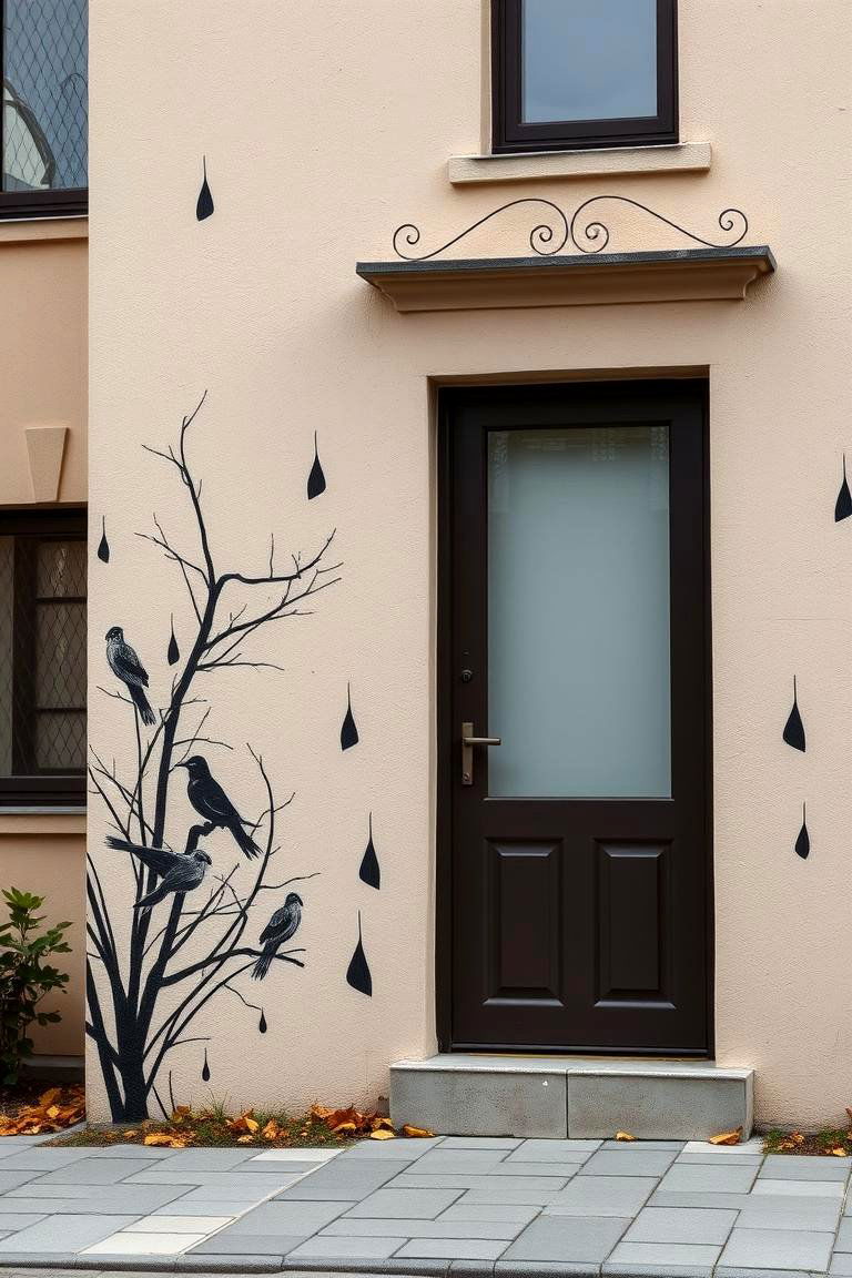 Artistic Monochrome Murals - 24 beige and black house exterior ideas