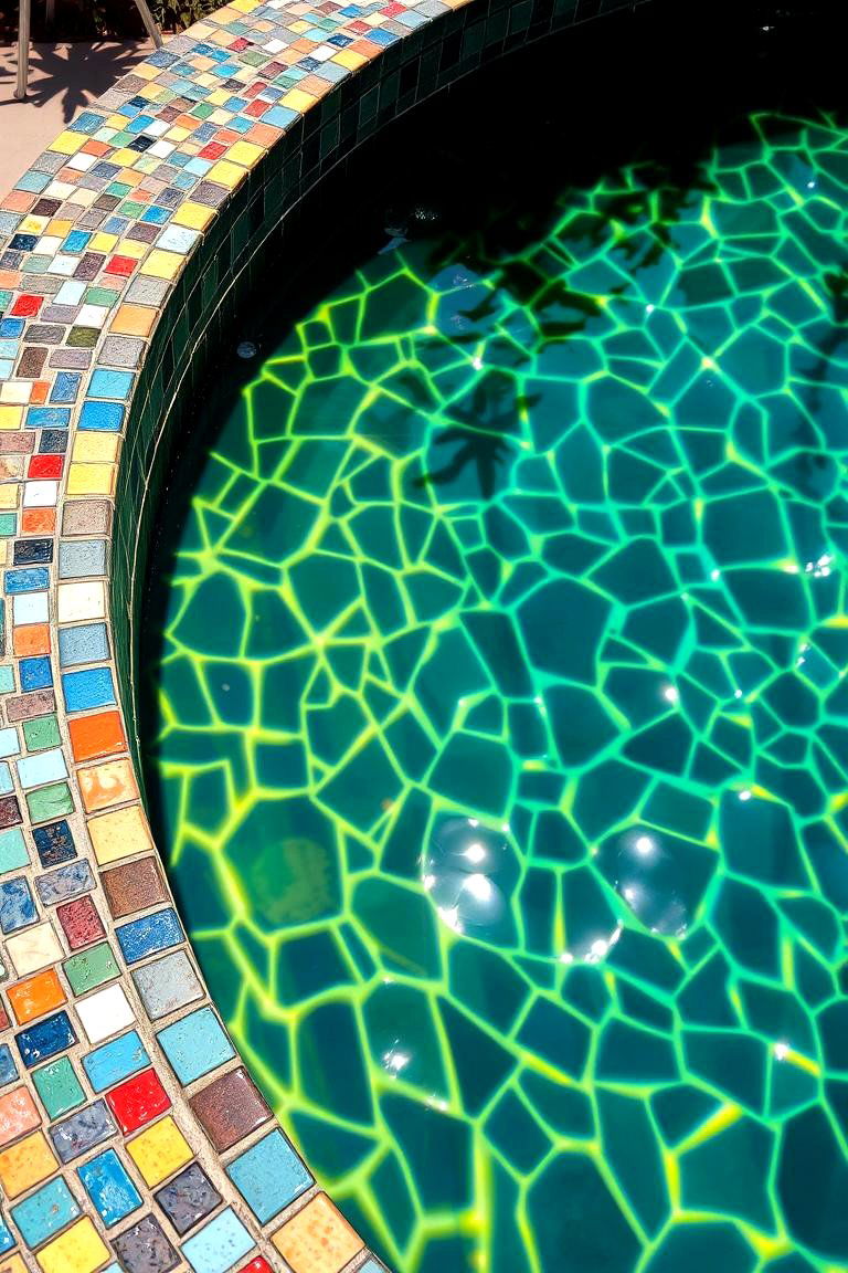 Artistic Mosaic Raised Pond - 24 Raised Garden Pond Ideas