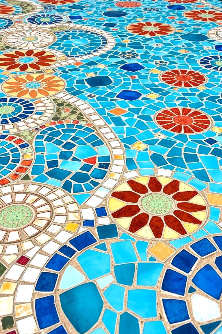 Artistic Mosaic - 24 Pool Deck Ideas
